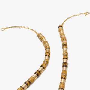 PATCH NECKLACE - TIGER EYE + JASPER