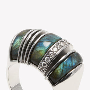 PAVÉ LENOX RING - LABRADORITE