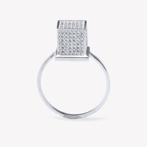PAVÉ GRADUATED CUBE RING SET
