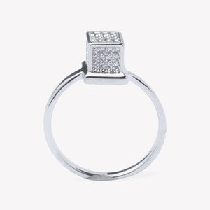 PAVÉ GRADUATED CUBE RING SET