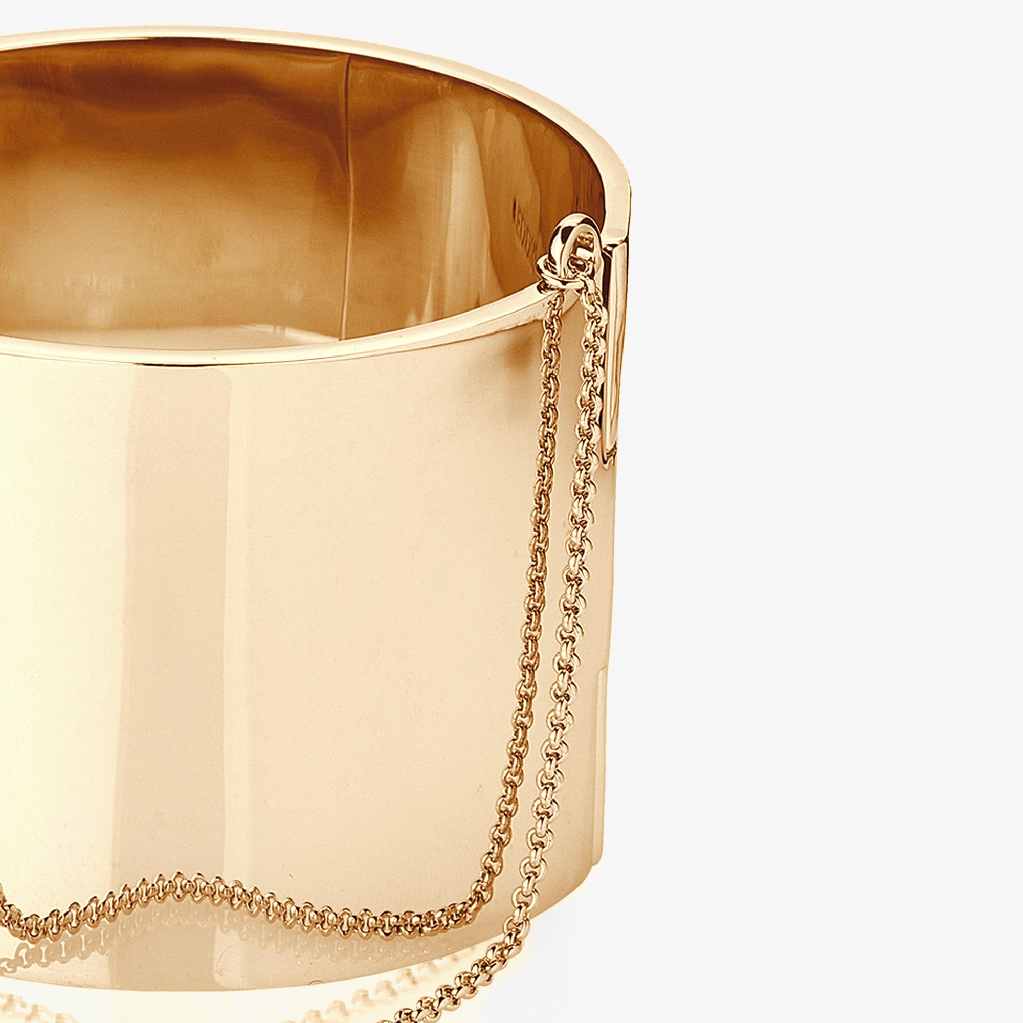 Wide Safety Chain Cuff - Gold– EDDIE BORGO