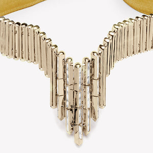 TWILL BAGUETTE COLLAR | AMBER VELVET