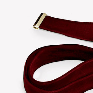 TWILL BAGUETTE COLLAR | RUBY VELVET