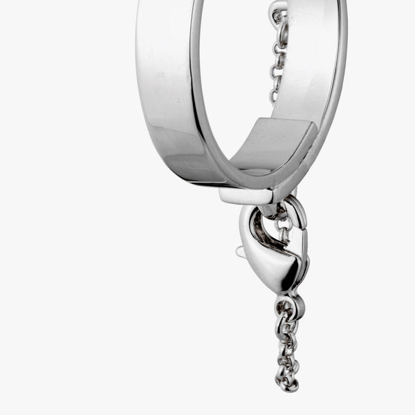 SAFETY CHAIN HOOP EARRINGS