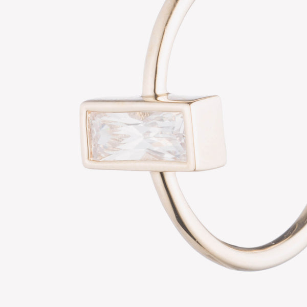 BAGUETTE HOOP EARRINGS