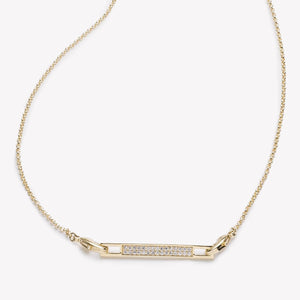 PAVÉ SAFETY CHAIN PENDANT