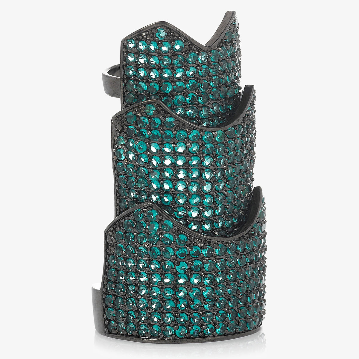 PAVÉ HINGED PLATE RING