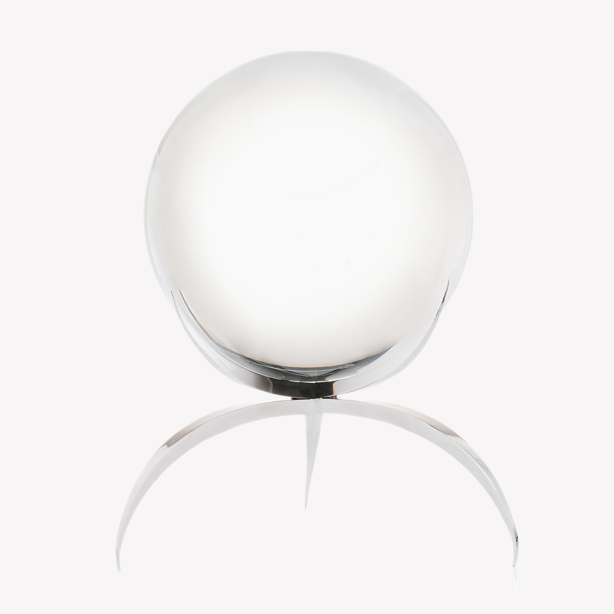 CRYSTAL BALL WITH SILVER STAND