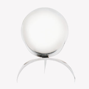 CRYSTAL BALL WITH SILVER STAND