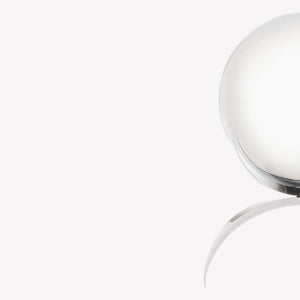 CRYSTAL BALL WITH SILVER STAND
