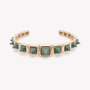 GRADUATED PYRAMID CUFF - MALACHITE
