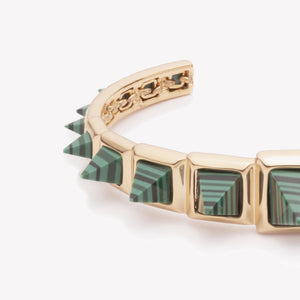 GRADUATED PYRAMID CUFF - MALACHITE