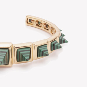 GRADUATED PYRAMID CUFF - MALACHITE