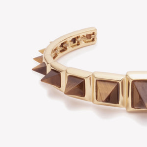 GRADUATED PYRAMID CUFF - TIGER EYE