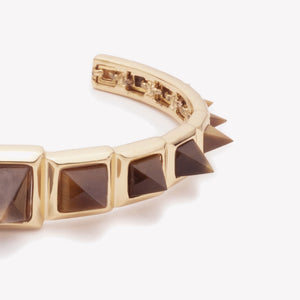GRADUATED PYRAMID CUFF - TIGER EYE