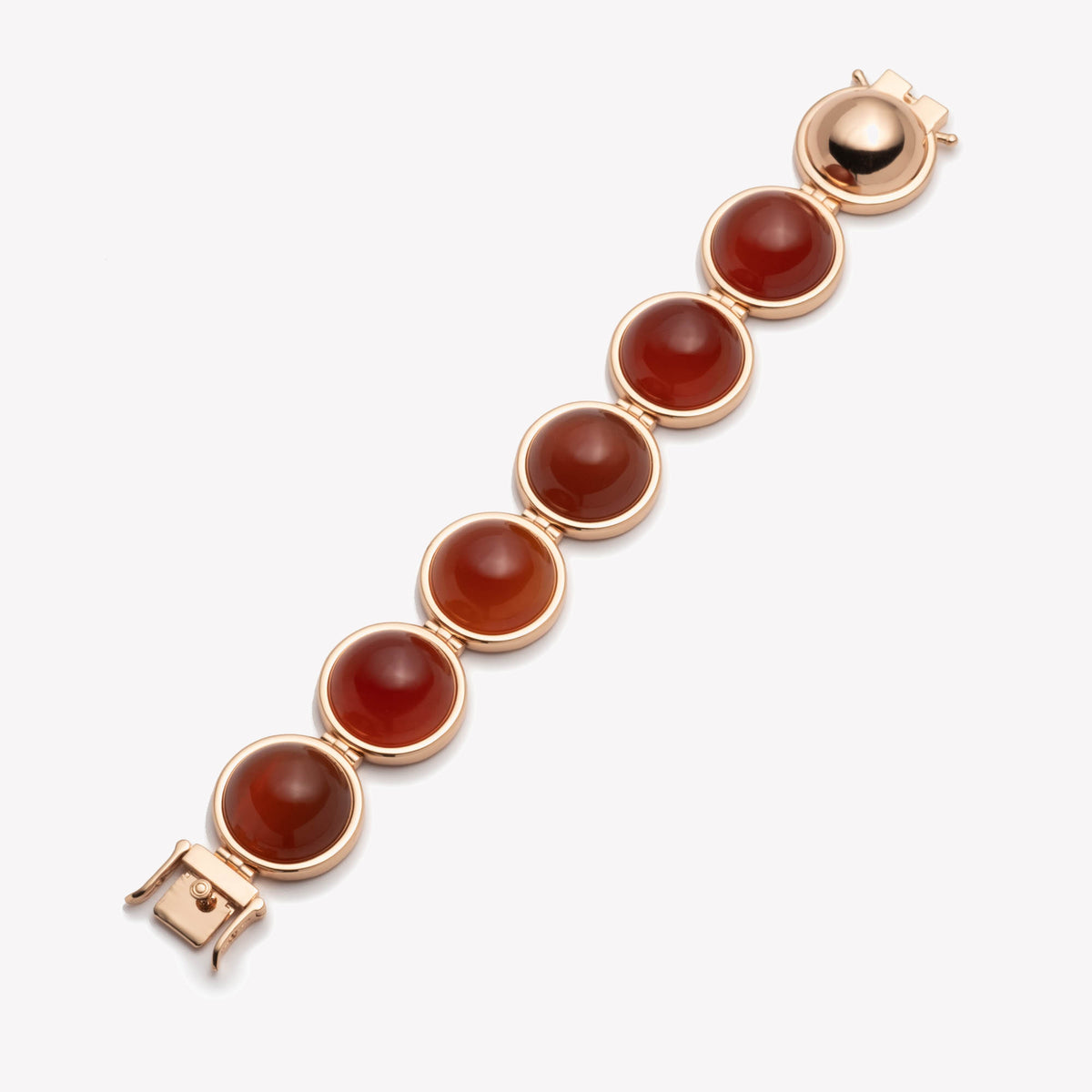 LARGE INLAID DOME BRACELET - CARNELIAN