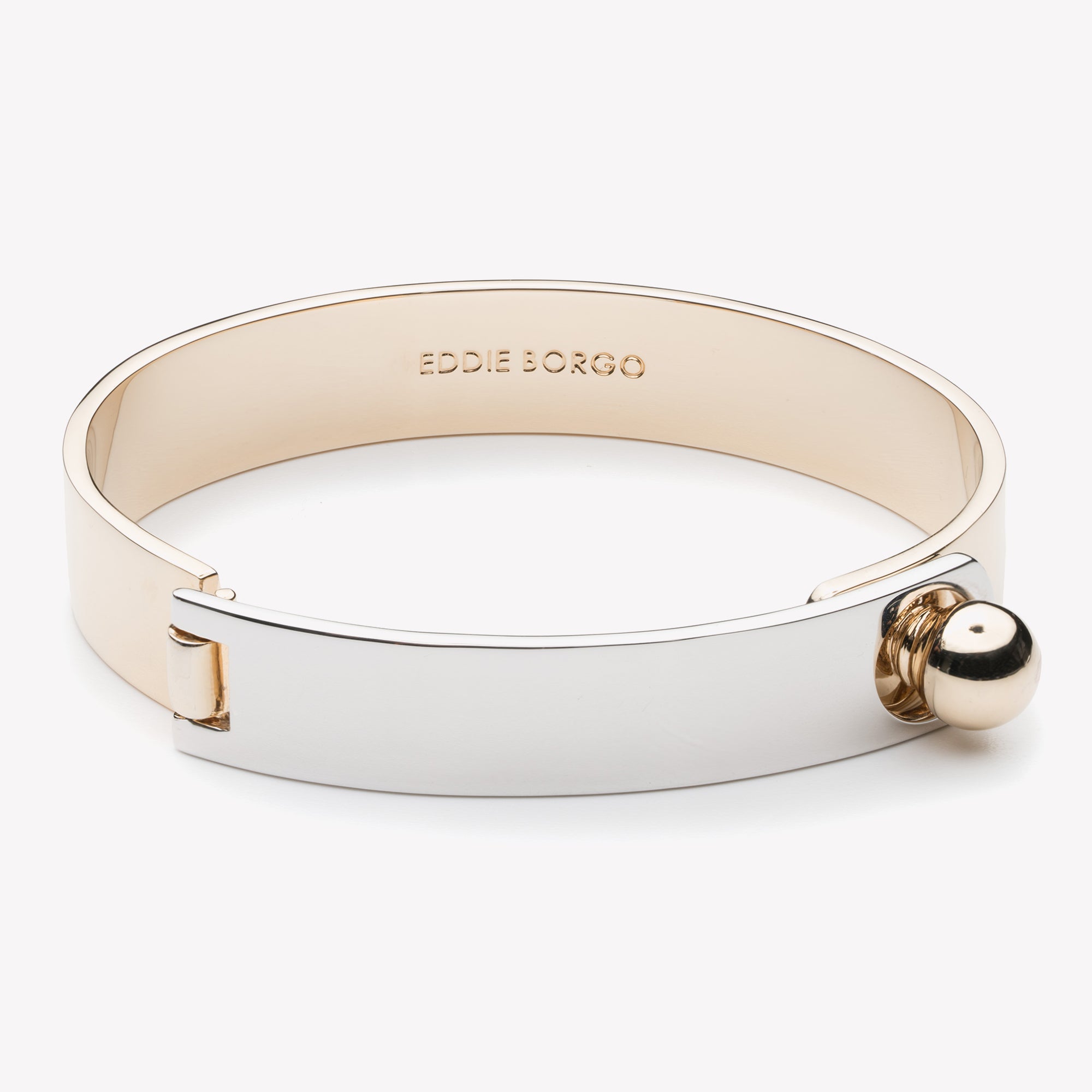 EDDIE BORGO エディー ボルゴ　ゴールドバングル Layered Plate Stud Pinky Ring Gold/silver – EDDIE BORGO