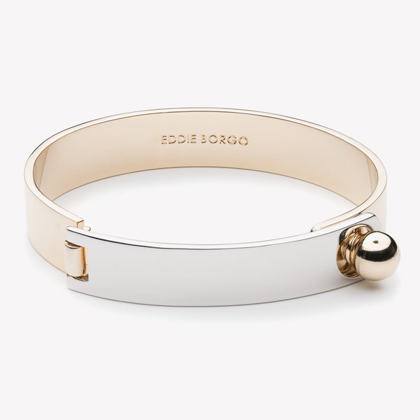 Layered Plate Stud Pinky Ring Gold/silver – EDDIE BORGO