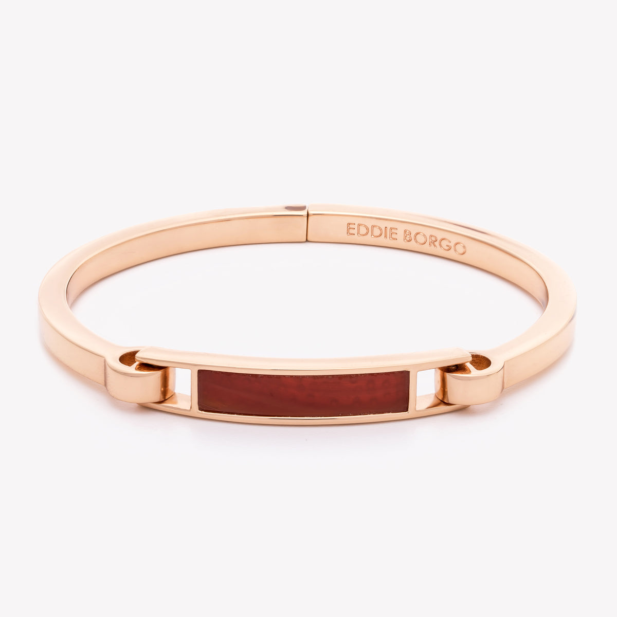 INLAID PLATE BRACELET - CARNELIAN