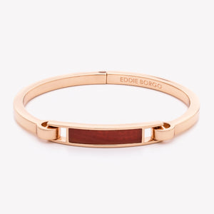 INLAID PLATE BRACELET - CARNELIAN