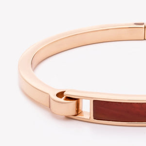 INLAID PLATE BRACELET - CARNELIAN