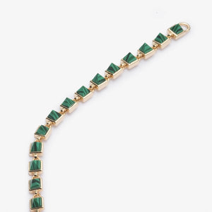 PYRAMID TENNIS BRACELET - MALACHITE