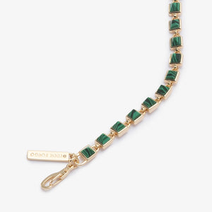 PYRAMID TENNIS BRACELET - MALACHITE