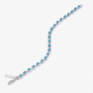 PYRAMID TENNIS BRACELET - TURQUOISE