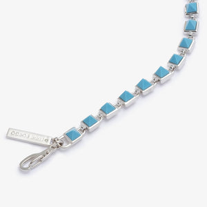PYRAMID TENNIS BRACELET - TURQUOISE