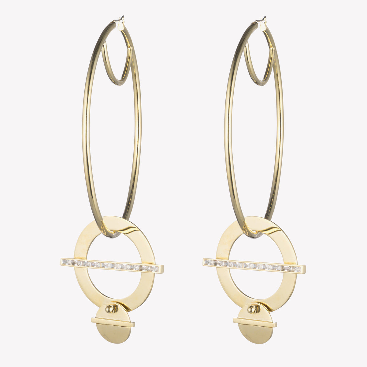 CROSSBAR HOOP EARRINGS