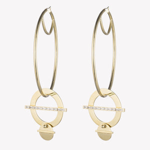 CROSSBAR HOOP EARRINGS