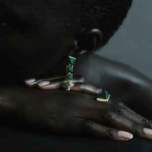 PYRAMID RING - MALACHITE