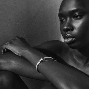 PAVÉ THIN SAFETY CHAIN BRACELET