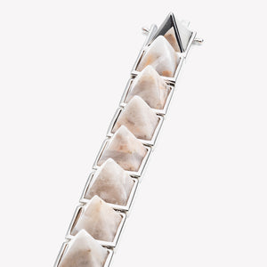 PYRAMID BRACELET - WHITE AGATE