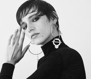 CROSSBAR HOOP EARRINGS