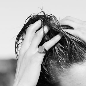 INLAID SIGNET RING - AMAZONITE