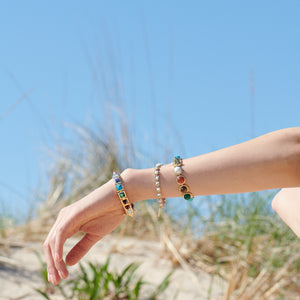 PYRAMID TENNIS BRACELET - HOWLITE