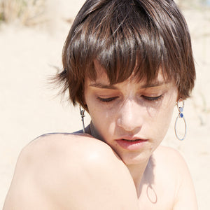 INLAID OPEN OVAL EARRINGS