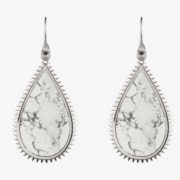 TEARDROP SLICE EARRINGS | HOWLITE