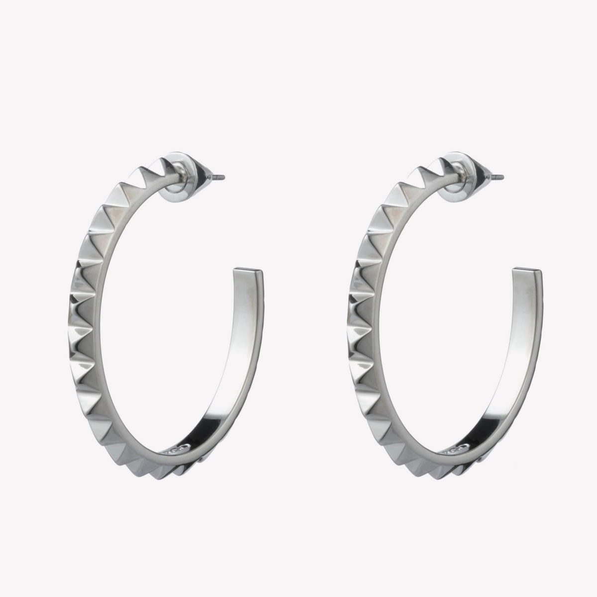 PYRAMID HOOP EARRINGS