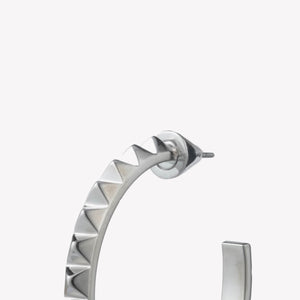 PYRAMID HOOP EARRINGS