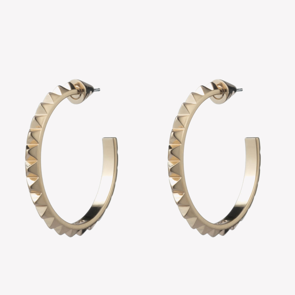 PYRAMID HOOP EARRINGS