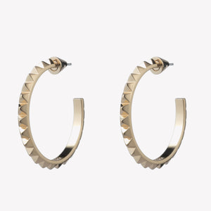 PYRAMID HOOP EARRINGS