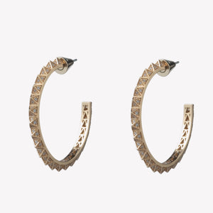 PAVÉ PYRAMID HOOP EARRINGS