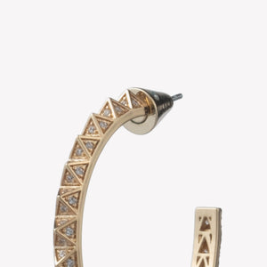 PAVÉ PYRAMID HOOP EARRINGS
