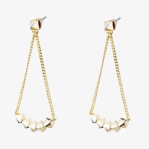 PYRAMID LINK EARRINGS