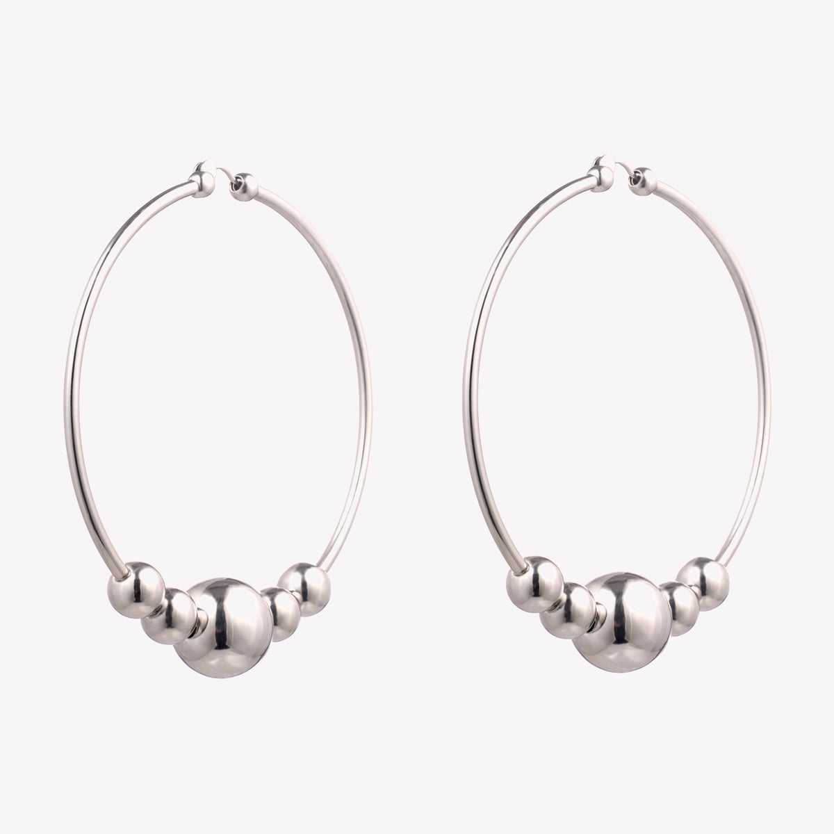 LARGE SPHERE HOOPS