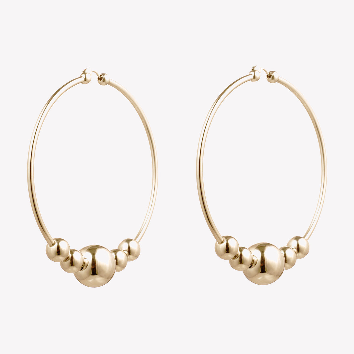 LARGE SPHERE HOOPS