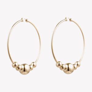 LARGE SPHERE HOOPS
