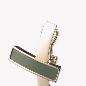 INLAID CROSSBAR EARRINGS - JADE